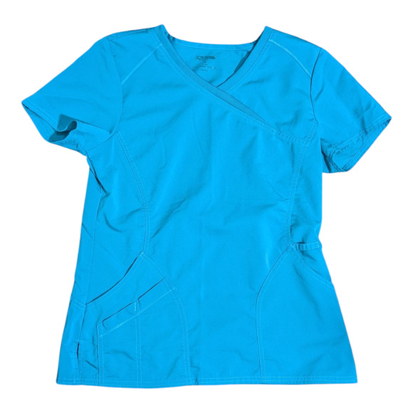Scrub Star Top Work Wear - Size L- Blue Green- Please See Measurements - Picture 1 of 5